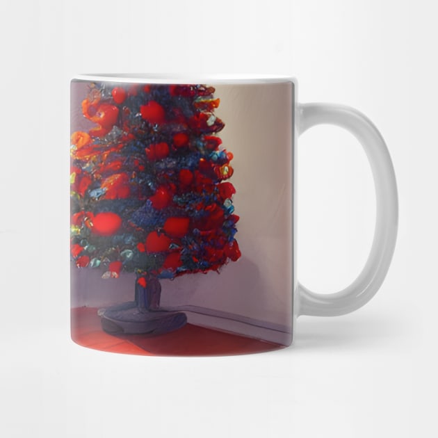 Holiday Red Christmas Tree Symbolism of Valor and Bravery on Xmas Season by DaysuCollege